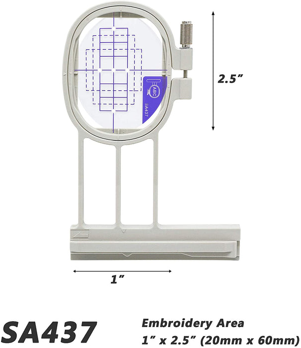 Slide-in Embroidery Hoops Compatible with Brother Domestic Machines - Various Sizes Small (2x6cm)