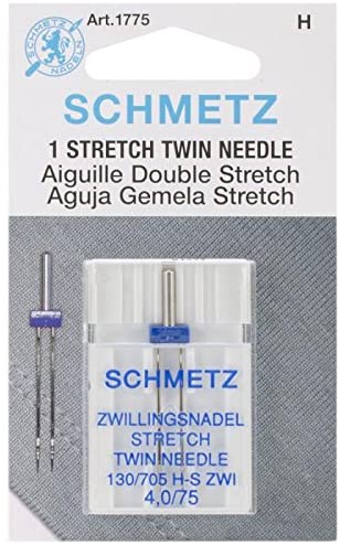 Schmetz Stretch Twin Needle Sewing Needles 4.0mm 11/75 4.0mm 11/75