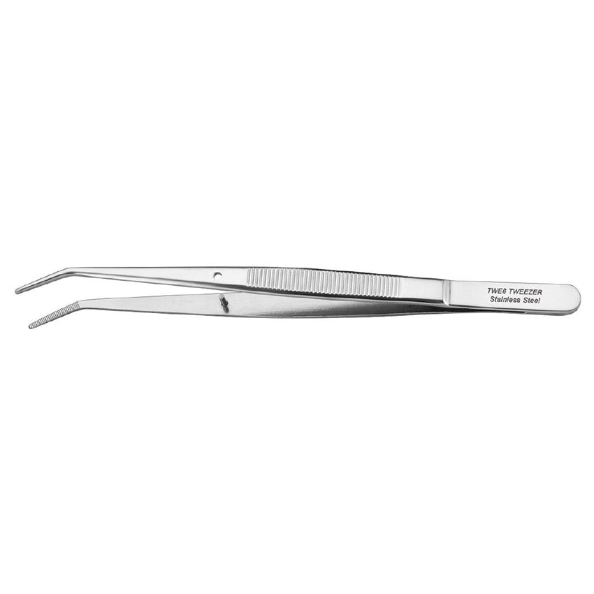 Stainless Steel Bent Nose Tweezers