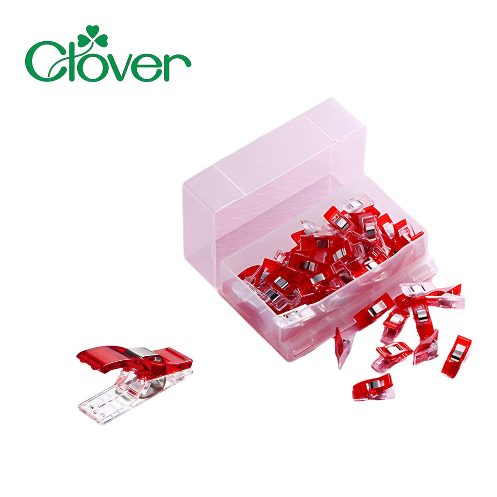 Clover Wonder Clips Red Colour - Pack of 50 Clips