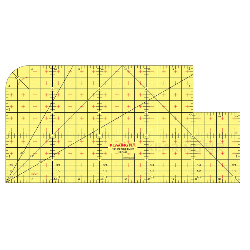 Hot Ironing Ruler by Kearing - Imperial Marking 10 x 5"