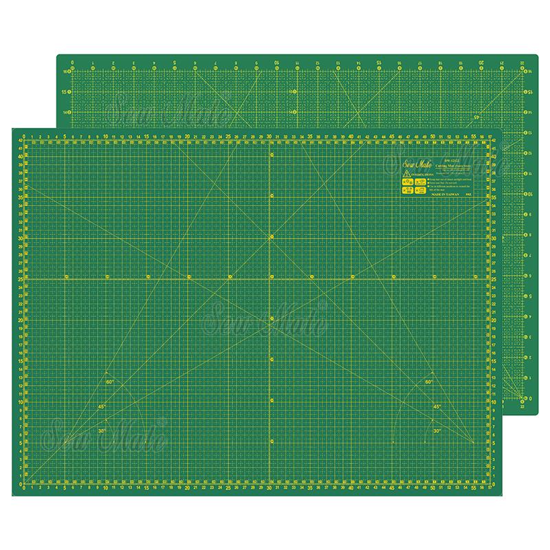 Mini Cutting Mat 600 x 450mm Green - Metric & Imperial