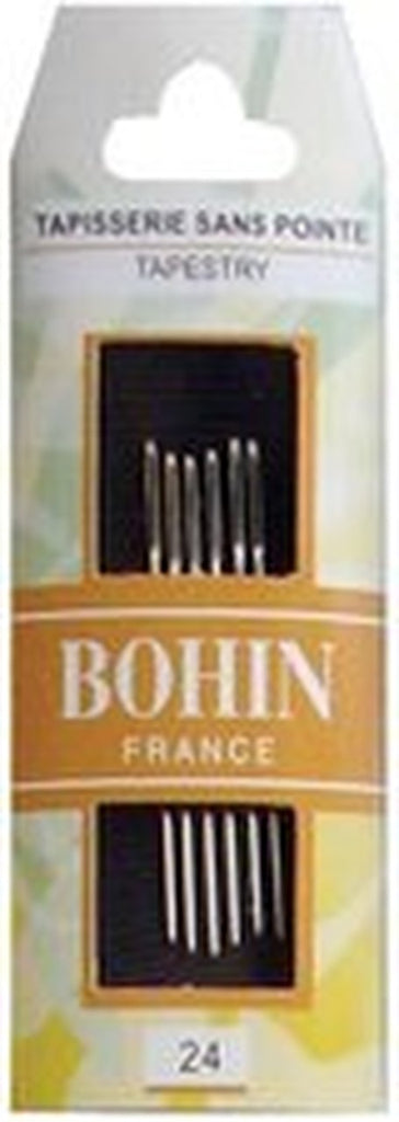 Bohin Tapestry Hand Sewing Needles - Double Eyelet 24 Assorted 18-22