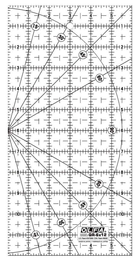 Olfa Quilting Ruler Imperial - 6x12"