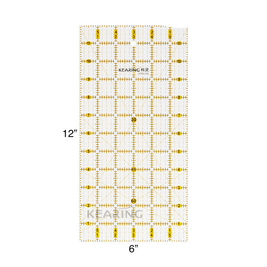 Acrylic Quilting Ruler Imperial - 12" x 6"