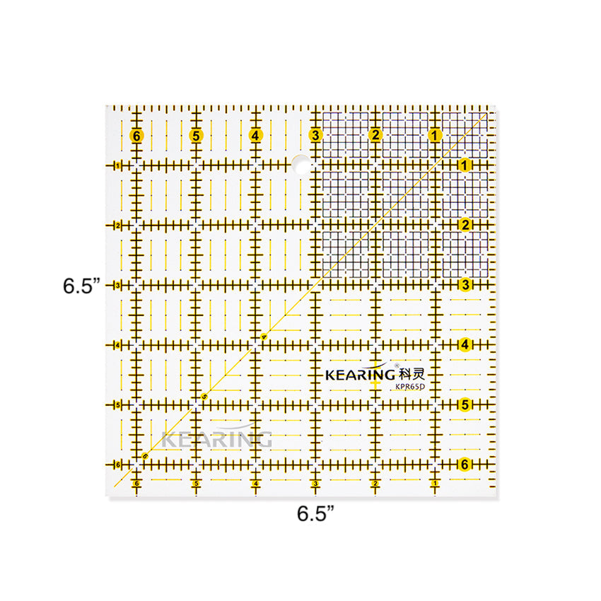 Acrylic Quilting Ruler Imperial - 6.5" x 6.5"