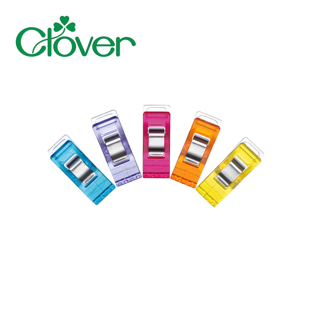 Clover Wonder Clips Assorted Colour - Pack of 50 Clips