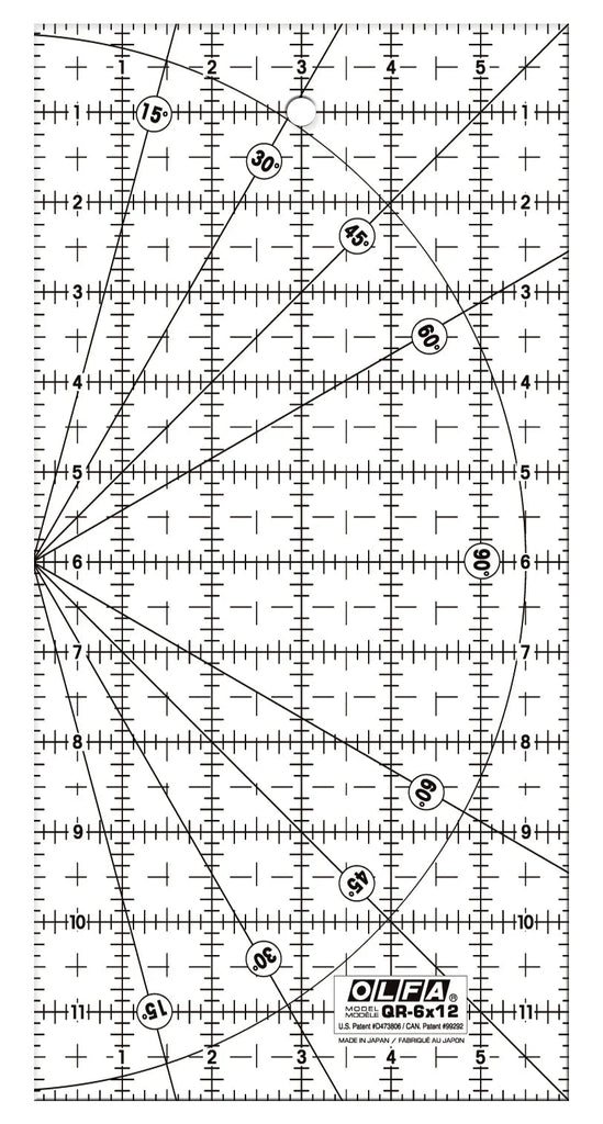 Olfa Quilting Ruler Imperial - 6x12"