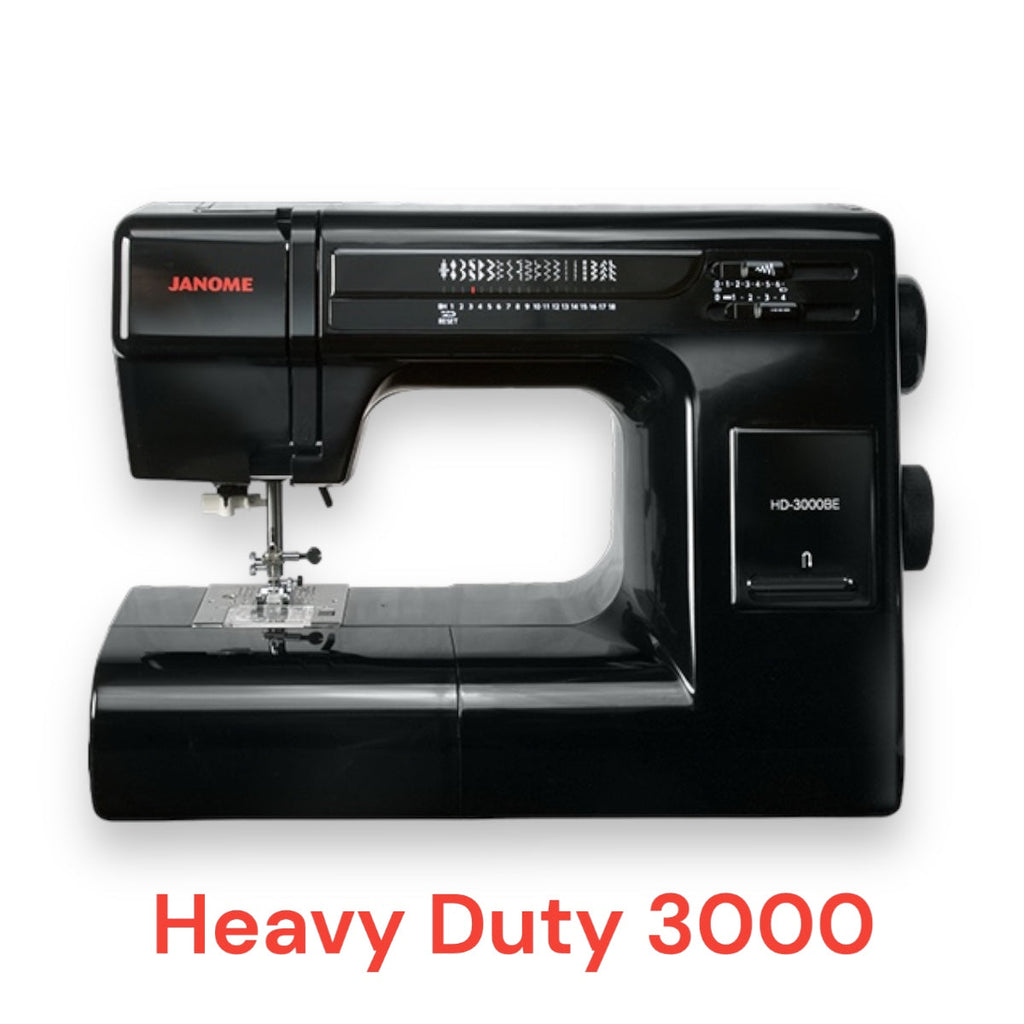 Janome Heavy Duty Sewing Machine - 19 Stitches. HD3000 Black Edition