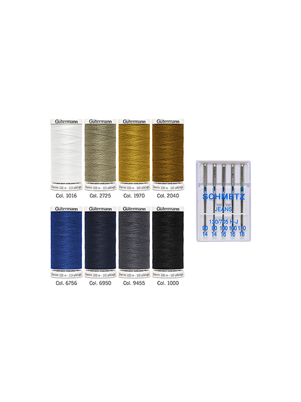 Gütermann Sewing Thread Set Jeans - 5 spools